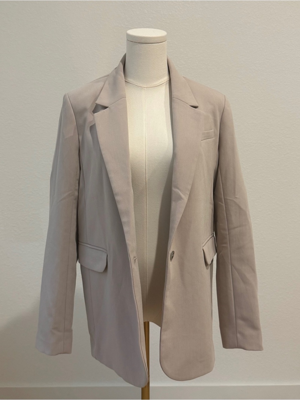 Abercrombie & Fitch Taupe Single-Button Blazer